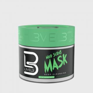 L3VEL3 Mud Scrub Mask čisticí peeling na obličej 500 ml