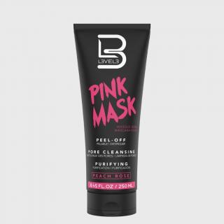 L3VEL3 Pink Mask růžová slupovací maska na obličej 250 ml