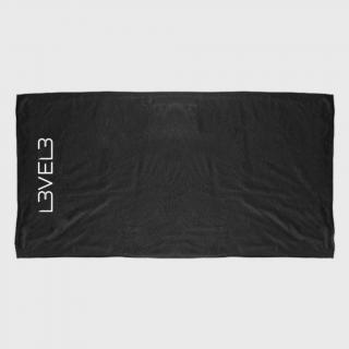 L3VEL3 Premium Shaving Towel ručník na holení, černý, 100% bavlna