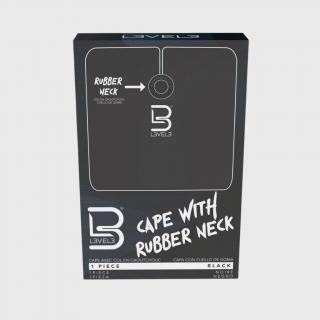L3VEL3 Rubber Neck Cutting Cape Black barber plášť s gumovým límcem - černý