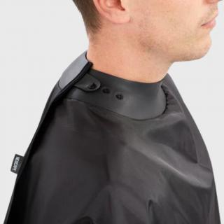 NEOCAPE Unigown Black barber pláštěnka s neoprenovým límcem