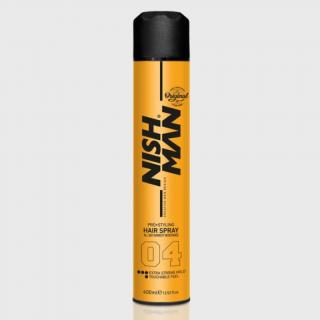 Nish Man Extra Strong Hair Spray silný lak na vlasy 400 ml