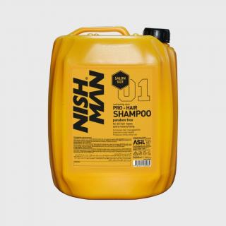Nish Man Pro-Hair Shampoo profesionální šampon na vlasy bez parabenů 5000 ml