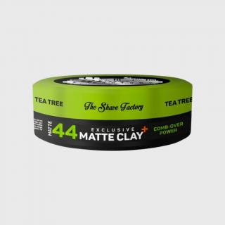 The Shave Factory Matte Clay Comb-Over Power matná hlína na vlasy s tea tree 150 ml