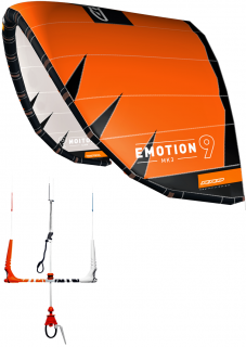 nafukovací kite RRD Emotion MKIII 10.5m² - Hydrofoil/Freeride - Velikost Kitu: 10.5m², Bar: V7-4line, Pumpa: S pumpou