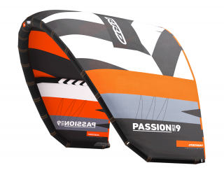 nafukovací kite RRD Passion MK10 oranžova/šedá Velikost Kitu: 12m², Bar: V6-4line, Pumpa: Bez pumpy