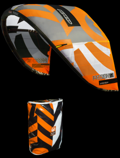 nafukovací kite RRD Passion MK8 oranžová/šedá Velikost Kitu: 5m², Bar: V8-4line, Pumpa: Bez pumpy