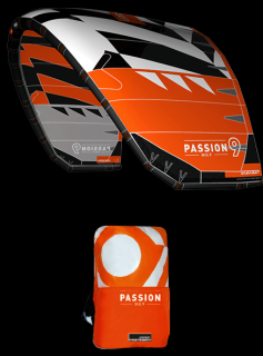 nafukovací kite RRD Passion MK9 oranžova/šedá Velikost Kitu: 15m², Bar: Bez baru, Pumpa: S pumpou