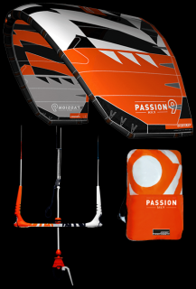 nafukovací kite RRD Passion MK9 oranžova/šedá Velikost Kitu: 15m², Bar: V8-4line, Pumpa: Bez pumpy