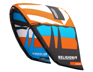 nafukovací kite RRD Religion MK9 azurová/oranžova Velikost Kitu: 12m²