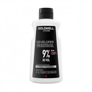 GOLDWELL Developer Lotion 9% pro barvící systém Topchic a Oxycur 1000 ml