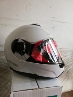 Výklopná helma  na  motocykl,bazar,doprodej. LS2 FF325 STROBE SOLID  Bílá Velikost: S