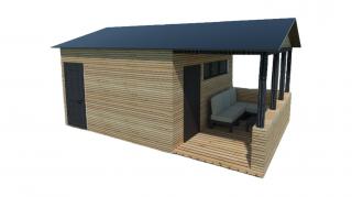Zateplený dřevěný domek Rhombus Sunshine 6x4m