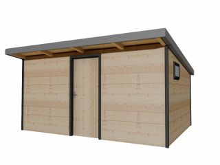Zateplený dřevěný domek SIMPLE 5 x 4 m Tloušťka stěny: zateplené 19mm