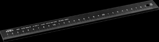 Měřítko KINEX BLACK COAT - nemagnetické Light,  začátek v nule Rozměr: 1000x32x5 mm
