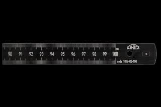 Měřítko KINEX  BLACK COAT - ocelové ohebné, EC I Rozměr: 1000x20x0,5 mm