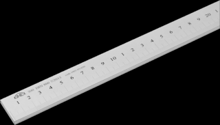 Měřítko KINEX - NEREZ OCEL ploché s přesahem Rozměr: 1000x40x8 mm