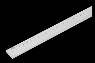Měřítko KINEX - NEREZ OCEL, ploché, začátek v nule Rozměr: 1000x30x6 mm