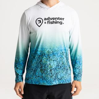 Adventer Fishing Funkční Hoodie UV Tričko Bluefin Trevally Velikost: L