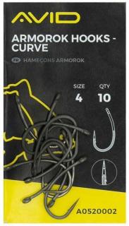 Avid Carp Háčky Armorok Hooks Curve Barbed Velikost háčku: #4