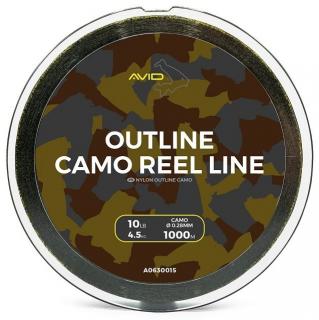 Avid Carp Vlasec Outline Camo Reel Line 1000 m Nosnost: 4,5kg, Průměr: 0,28mm, Varianta: 10lb