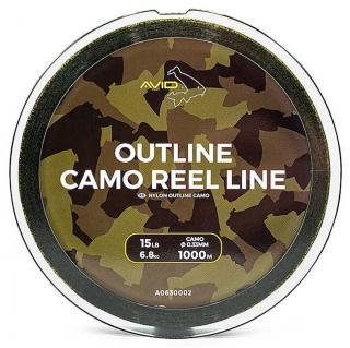 Avid Carp Vlasec Outline Camo Reel Line 1000 m Nosnost: 6,8kg, Průměr: 0,33mm, Varianta: 15lb