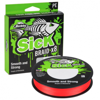 Berkley Pletená Šnůra Sick Braid Red 1m Nosnost: 11,2kg, Průměr: 0,12mm