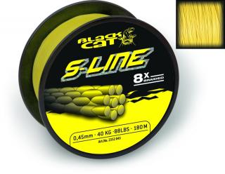 Black Cat Šňůra S-Line Žlutá Nosnost: 50kg, Průměr: 0,45mm, Varianta: 110lb