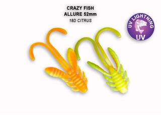 Crazy Fish Gumová Nástraha Allure 2'' 5,2cm Délka cm: 5,2cm, Počet kusů: 6ks, Barva: 18D Citrus