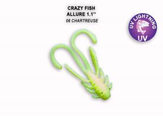 Crazy Fish Gumová Nástraha Allure 2,7cm 10ks Délka cm: 2,7cm, Barva: 6 CHARTREUSE