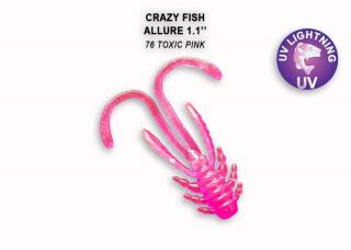 Crazy Fish Gumová Nástraha Allure 2,7cm 10ks Délka cm: 2,7cm, Barva: 76 TOXIC PINK