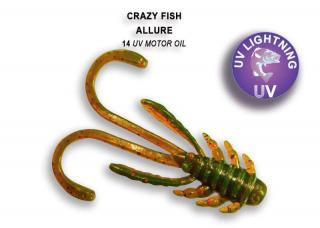Crazy Fish Gumová Nástraha Allure Motor Oil 4cm 8ks Délka cm: 4cm, Počet kusů: 8ks