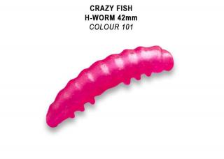 Crazy Fish Gumová Nástraha MF H Worm Inline Barva 101 Délka cm: 1,7cm, Příchuť: Sýr, Počet kusů: 60ks