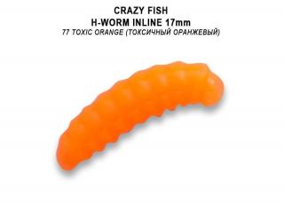 Crazy Fish Gumová Nástraha MF H Worm Inline Barva 77 Délka cm: 1,7cm, Příchuť: Sýr, Počet kusů: 60ks