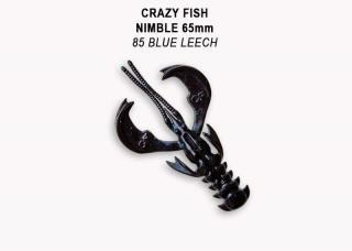 Crazy Fish Gumová Nástraha Nimble  Floating 8cm 7 ks Délka cm: 8cm, Barva: 85 blue leech