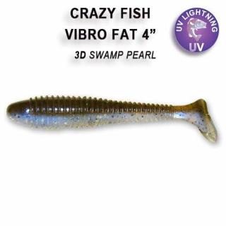 Crazy Fish Gumová Nástraha Vibro Fat 10cm 4ks Délka cm: 10cm, Barva: SWAMP PERL