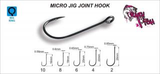 Crazy Fish Háčky Micro Jig Joint Hook 10 ks Velikost háčku: #2, Počet kusů: 10ks