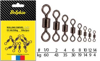 Delphin Obratlík Rolling Swivel A-01/7ks Varianta: Velikost 10 / 14kg