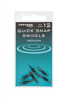DRENNAM Obratlík Quick Snap Swivels - 6ks Varianta: Velikost 16