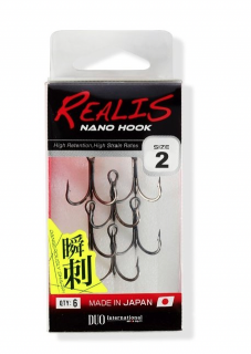 Duo Trojháčky Realis Nano Hook 6ks Velikost háčku: #2, Počet kusů: 6ks