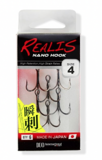 Duo Trojháčky Realis Nano Hook 6ks Velikost háčku: #4, Počet kusů: 6ks