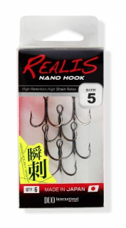 Duo Trojháčky Realis Nano Hook 6ks Velikost háčku: #5, Počet kusů: 6ks