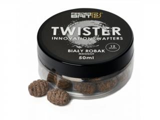 FeederBait Neutrálně Vyvážená Nástraha Twister Wafters 12x15mm Příchuť: Bilý červ, Hmotnost: 75ml, Průměr: 12x15mm