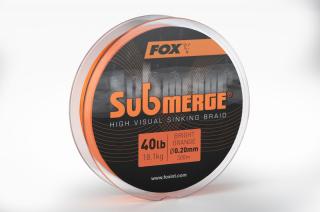 Fox Šňůra Submerge High Visual Orange Sinking Braid Délka: 300m, Nosnost: 11,3kg, Průměr: 0,16mm