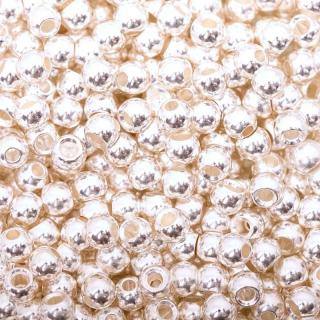 Hends Mosazné Hlavičky Brass Beads Silver Průměr: 3,3mm