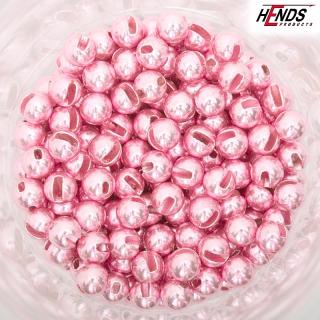Hends Tungstenové Hlavičky Tungsten Beads Anodizing Fluo Pink Small Slot Průměr: 2,0mm