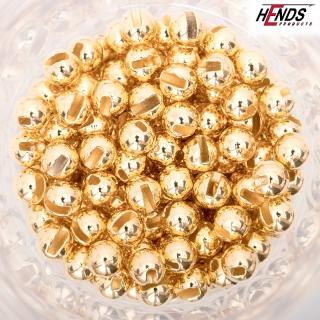 Hends Tungstenové Hlavičky Tungsten Beads Gold Galvanized Small Slot Průměr: 6,5mm