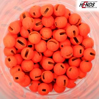 Hends Tungstenové Hlavičky Tungsten Beads Orange Fluo Normal Slot Průměr: 4,0mm