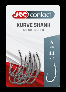 JRC Háčky Kurve Shank Carp Hooks 11ks Velikost háčku: #4, Počet kusů: 11ks