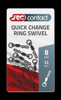 JRC Obratlík Quick Change Ring Swivel 11ks Velikost: 8, Počet kusů: 11ks